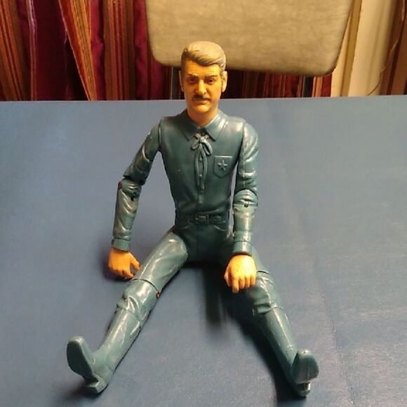 Louis Marx Johny West Sheriff movable action figure Captain Maddox - Picture 1 of 7